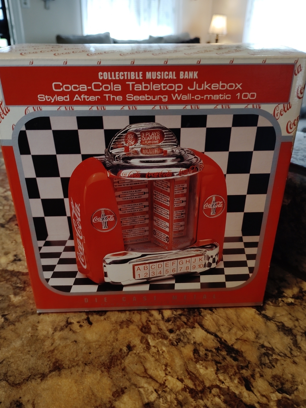 Coca-Cola Collectible Music Bank Table Top Jukebox New Inbox